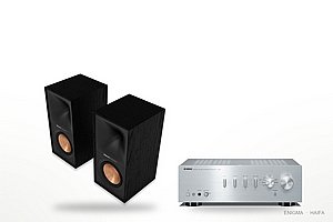 חבילת סטריאו קלאסית: מגבר Yamaha A-S301 + זוג רמקולי Klipsch R-50M חבילת סטריאו קלאסית: מגבר Yamaha A-S301 + זוג רמקולי Klipsch R-50M